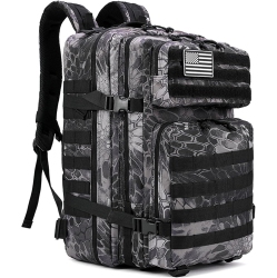 CHSSHA00 Hiking Backpack 45L Camouflage Army Backpack Military Tactical Assault Molle Backpack Hunting Trekking Backpack Waterproof Bug Out Bag, 13