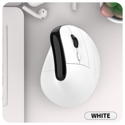 GREEN SCENIC Wireless Bluetooth Mouse - Dual Mode (Bluetooth/2.4G), 5 Dpi Settings, Quiet Click, USB-C Rechargeable, Ergonomic Vertical Mouse (White)