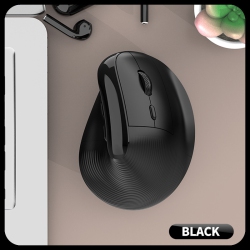 GREEN SCENIC Wireless Bluetooth Mouse - Dual Mode (Bluetooth/2.4G), 5 Dpi Settings, Quiet Click, USB-C Rechargeable, Ergonomic Vertical Mouse (Black)