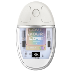 GREEN SCENIC Transparent Wireless Bluetooth Mouse -3 Modes (2.4G/bluetooth 5.0/3.0), RGB Lighting, Silent Click, USB-C Rechargeable, Led Battery