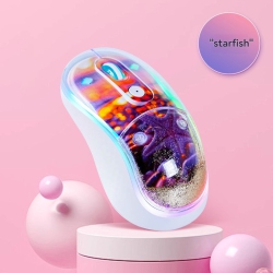 GREEN SCENIC Portable Wireless Mouse - 2.4G Wireless/bluetooth Dual Mode Mouse, 4-Level Dpi Settings, Silent Click, Comfortable Grip, USB-C