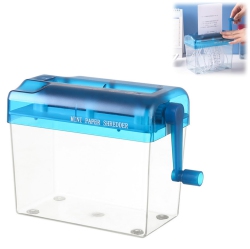 AURORA Mini Hand Shredder, Portable Paper Shredder Manual Shredder Document File Straight Cutting Machine for School Office, Hand Paper Cutter For