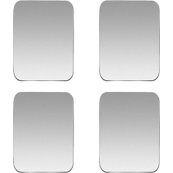 OECECA S Replacement Metal Plates Set for Magnetic Car Mount, Wall, Phone Holder. 4 Large Iron Discs Without Holes for Magnets. 3M Adhesive Thin