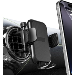 OECECA A Car Round Vent Phone Mount for Mercedes Benz A/b/c/e/g-Class/gla/glk/eqe/mini Cooper [Big Phone & Thick Case Friendly], Hands Free Car Phone