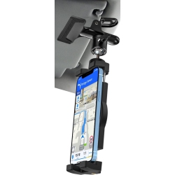 OECECA Sun Visor Phone Holder for Car [360° Super Metal Clip] Car Visor Cell Phone Mount, Universal Steering Wheel Phone Clamp \w 1/4" Screw Adapter