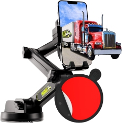 OECECA Phone Mount for Truck Phone Holder for Truck - Heavy Duty Suction Cup + Dashboard Pad, Mobile Device Holder for Dashboard Window 16.9 Inch