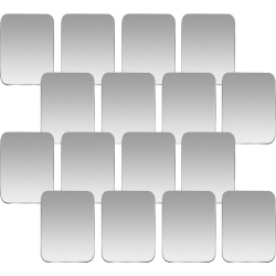 OECECA Replacement Metal Plates Set for Magnetic Car Mount, Wall, Phone Holder. 16 Large Iron Discs Without Holes for Magnets. 3M Adhesive Thin