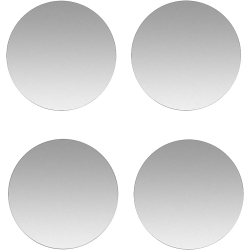 OECECA S Cell Phone Metal Plates for Magnetic Car Mount, Wall, Phone Holder. Replacement Set Of 4 Round Iron Discs for Magnet Mount. 3M Adhesive