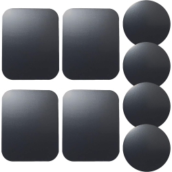 OECECA S Replacement Metal Plates Set (8 Pack) for Magnetic Car Phone Holders, Wall, Air Vent Mounts, Cases, Magnets. Kit Of 4 Round And 4