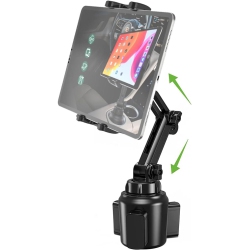 OECECA Car Cup Holder Tablet Mount for 4-13 Ipad Tablet & Smartphone, C Adjustable Car Truck Cup Cradle, Tablet Holder for Ipad Pro Air Mini, Galaxy