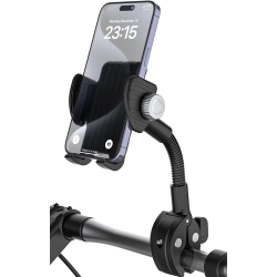 OECECA K Bike Phone Holder, Gooseneck Motorcycle Phone Mount, [Security Lock] Bicycle Handlebar Cell Phone Clamp for Iphone 15 14 13 12 Pro Max