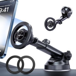 OECECA P for Magsafe Car Mount, Dashboard Windshield Ultra Magnetic Phone Holder for Car, Magnet Suction Cup Phone Mount for Iphone, Smartphones, All