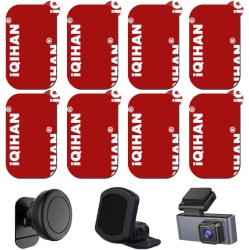 OECECA 8PCs Sticky Adhesive Pads Replacement for Car Dashboard Magnetic Phone Mount Base, Rectangle Heat Resistance Double-Side Sticker Tapes For