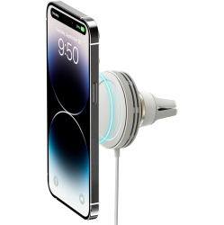 OECECA I Velox Mini Magsafe Compatible Wireless Charging Air Vent Car Phone Mount In Astral Gray. Designed for Magsafe Series Iphones Including