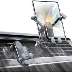OECECA X Z Fold 5 Car Holder(2 Pack Hooks) Vent Fold 4 3 Car Holder Aluminum, Universal Gravity Car Mount for Samsung Galaxy Z Fold 5 4 3 2 Phone 15