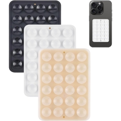 OECECA Q 3 PCs Silicone Suction Phone Pads for All Smartphones, Hands-Free Suction Phone Holders Suction Phone Case Sticky Grip Mount for Mirror