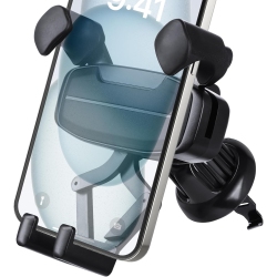 OECECA K Car Phone Holder (Vertical Only), Cell Phone Mount for Car Gravity Air Vent Clip Hook One Hand Operation Adjustable Automobile Holder Cradle