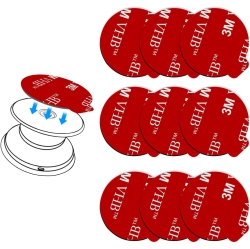 OECECA 9 Pack Sticky Adhesive Replacement Compatible \w Pops Socket Mount Base, P Vhb 3M Sticker Pads for Phone Collapsible Grip & Stand Back - 9PCs