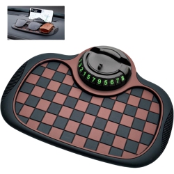 OECECA Multifunction Car Anti-Slip Mat Auto Phone Holder, Multifunctional Car Anti-Slip Mat, Rotatable Anti Skid Car Dashboard Pad \w Temporary