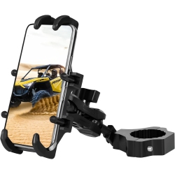 OECECA Utv Phone Mount, 360°Rotation Atv Phone Holder Easily Install On 1.75-2 Inch Roll Bar, One Hand Operation Phone Carrier, 8 Claws And Aluminum