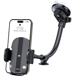 OECECA A Cell Phone Holder for Car Dashboard Windshield Phone Mount for Car Long Arm Car Phone Holder Mount Strong Suction Cup Anti-Shake Stabilizer
