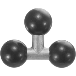 OECECA I Triple 25MM / 1 Inch to 25MM / 1 Inch - Three Metal Ball Joint Extension Adapter for Industry Standard Dual Ball Socket Mounting Arms