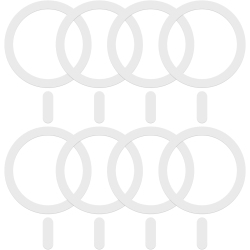 OECECA 8 Pack Universal Metal Rings Compatible \w Magsafe Magnetic Wireless Charger Iphone 15 14 13 Case, Adhesive Sticker Rings Ultra-Thin Car