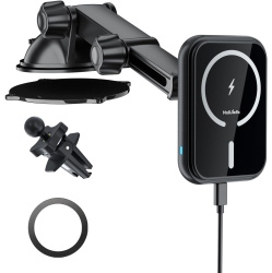 OECECA for Magsafe Car Mount Charger, (15W Fast Charging) Magnetic Wireless Charging Phone Holder Fits Iphone 16/15/14/13/12 Pro Max Plus/magsafe