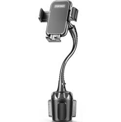 OECECA T [Upgraded] Cup Holder Phone Mount Universal Adjustable Gooseneck Cup Holder Cradle Car Mount for Cell Phone Iphone 15 Pro Max 14/13/ 12/11 /