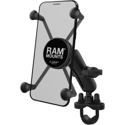 OECECA Ram Handlebar Rail Mount With Zinc Coated U-Bolt Base And Universal X-Grip Cell Phone Holder