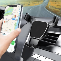 OECECA X Car Air Vent Phone Mount, Upgrade Military Gravity Car Phone Holder \w Clip, Vehicle Auto-Lock Cell Mobile Phone Hands Free Stand Cradle