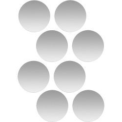 OECECA S Cell Phone Metal Plates for Magnetic Car Mount, Wall, Phone Holder. Replacement Set Of 8 Round Iron Discs for Magnet Mount. 3M Adhesive