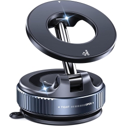 OECECA J Suction Cup Phone Holder for Magsafe, 360° Adjustable Nano Gel Vacuum Magnetic Car Phone Holder Mount, Pocket Size Foldable Cell Phone