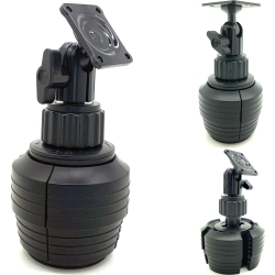 OECECA L Lynx Series Heavy Duty Metal Amps Hole Pattern Drinks Cup Holder Mount for Sirius Xm Icom Yaesu Cb Ham Radio, Arkon, Ram, Pro Clip &