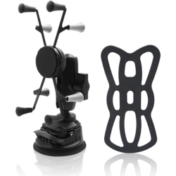 OECECA S Phone Mount With Twist-Lock Suction Cup Base, Universal Phone Holder for Car Truck Vehicle Windshields Window And More Smooth Surface