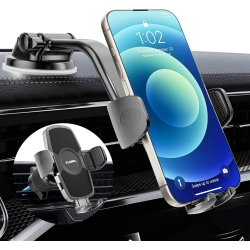 OECECA T Car Phone Holder, Universal Phone Mount for Car Dashboard&windshield&air Vent, Super Suction Dash Cellphone Car Mount Stand for Iphone