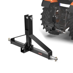 VEVOR 3 Point Trailer Hitch \w 2 In Receiver, 3Pt Quick Hitch Attachment for Category 1 Tractor, 3000Lbs Capacity, Tow Drawbar Adapter, Compatible