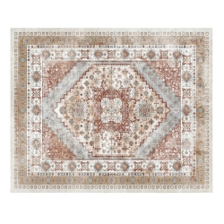 VEVOR 8 X 10 Ft Area Rug, Large Washable Rug, Non-Slip And Tear-Resistant Soft Carpet, Pet & Child Friendly Vintage Area Rugs, Indoor Mat For