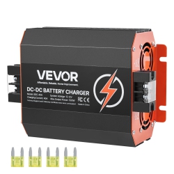 VEVOR 12V 40A Dc to Dc Battery Charger, 500W, On-Board Battery Charger for Lead-Acid, Lithium, Agm, Gel, And Flooded Batteries, Smart Multi-Stage