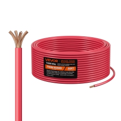 VEVOR 10 Awg Thhn Wire, 19-Stranded, 100% Ofc Copper Electrical Building Wire \w Nylon Jacket, Rated for Up to 600 Volts, for Indoor & Outdoor Use