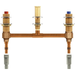 MOEN 4798 M-Pact Two Handle Roman Tub Valve With 10-Inch Centers 1/2-Inch Pex And 1/2-Inch Cold Expansion Pex Adapters