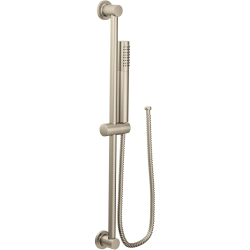 MOEN 3887Epbn Modern Eco-Performance Handshower Handheld Shower With 30-Inch Slide Bar And 69-Inch Metal Hose, Brushed Nickel