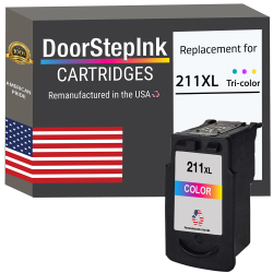 DOORSTEPINK Brand for Canon Cl-211Xl Color Remanufactured In The Usa Ink Cartridge