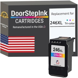 DOORSTEPINK Brand for Canon Cl-246Xl Color High Yield Remanufactured In The Usa Ink Cartridges