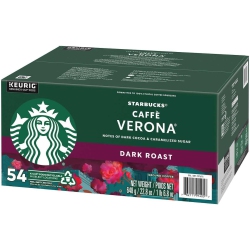 STARBUCKS Caffe Verona, K-Cup Portion Pack for Keurig K-Cup Brewers 54-Count, Dark