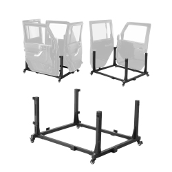 VEVOR 4 Doors Jeep Door Storage Cart, Moveable Storage Cart Rack \w Thickened Rubber Cushion, Sturdy Car Door Holder Cart Fit for Jeep Wrangler Jk