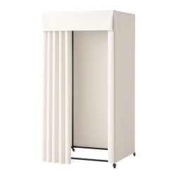VEVOR 39 X 39 X 81 In Fitting Room, Moveable Dressing Room \w Thick Curtains, Privacy Space \w Casters And A Sturdy Metal Hook, for Boutique, Mall