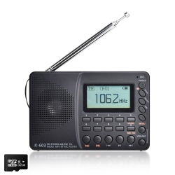 MYACUC Portable Am/fm Radio, Mini Shortwave Radio, Digital Radio Recorder, Supports Tf/aux Playback And Recording, USB Charging, Suitable for Camping