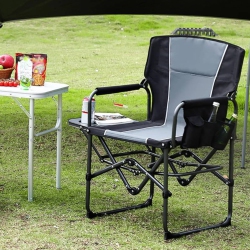 ACEKOOL Portable Folding Patio Directors Camping Chair for Outdoor Camping, Sports, Picnic In Black