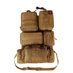 GREEN SCENIC Tactical Seat Back Storage Bag, Car Backseat Storage Bag, Behind The Rear Seat, 21" X 14.5" Backseat, 5 Small Pockets - Khaki